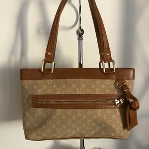 Louis Vuitton Lucille PM bag, gold mini Lin mono